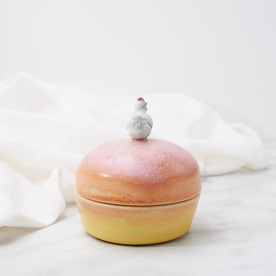 Sara Redpath- Lavender Orpington Lidded Dish