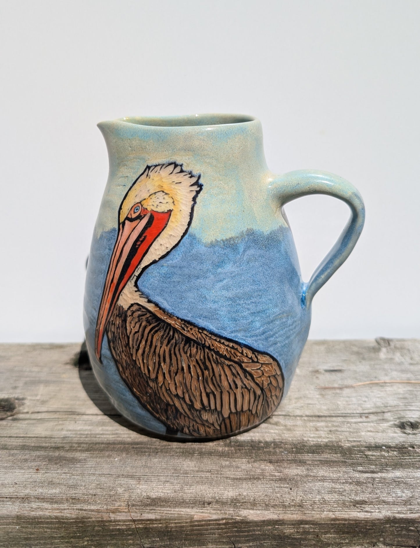 Melissa Rohrs- Brown Pelican small pitcher