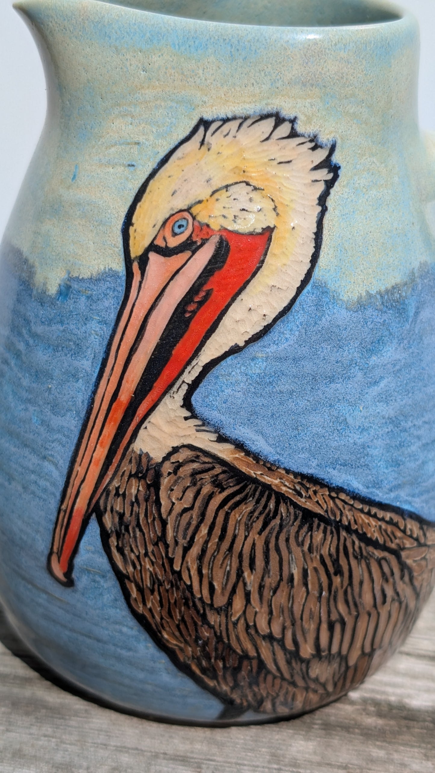 Melissa Rohrs- Brown Pelican small pitcher