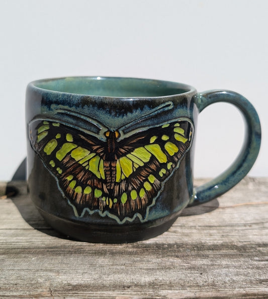 Melissa Rohrs- Green longwing butterfly mug