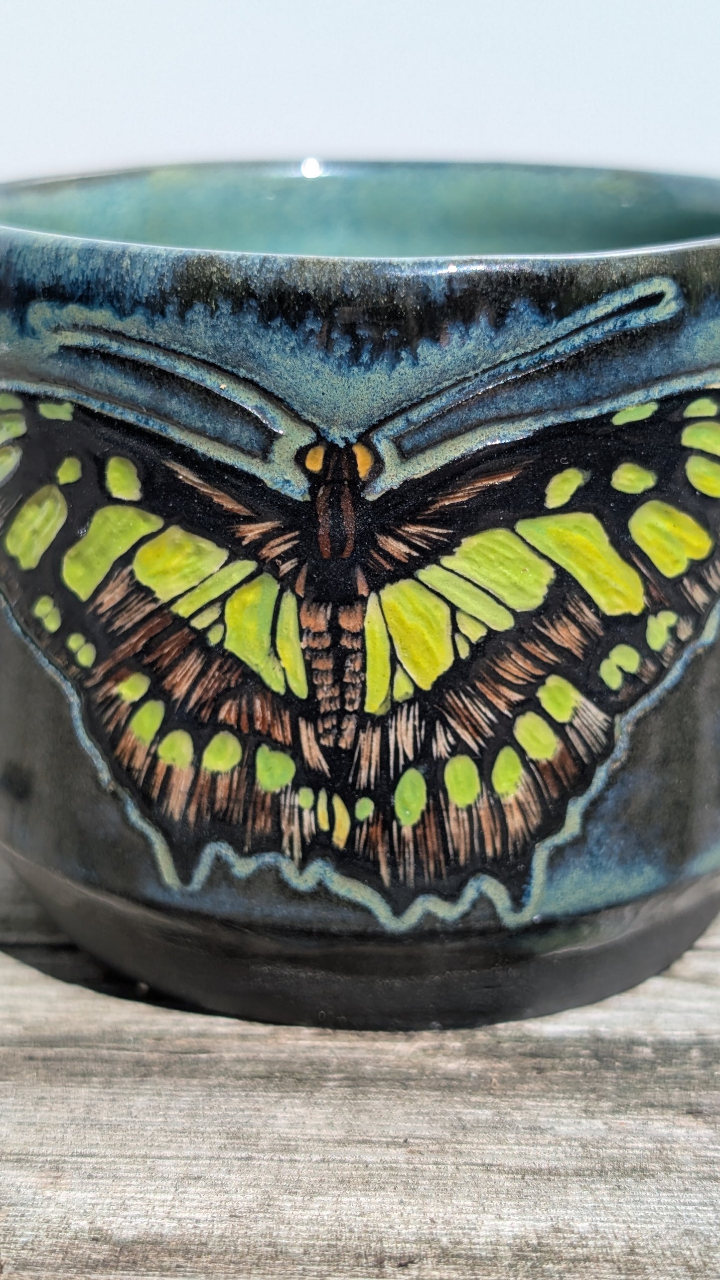 Melissa Rohrs- Green longwing butterfly mug
