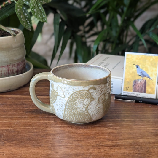 Tu Huynh- Prickly Pair of Quail Mug