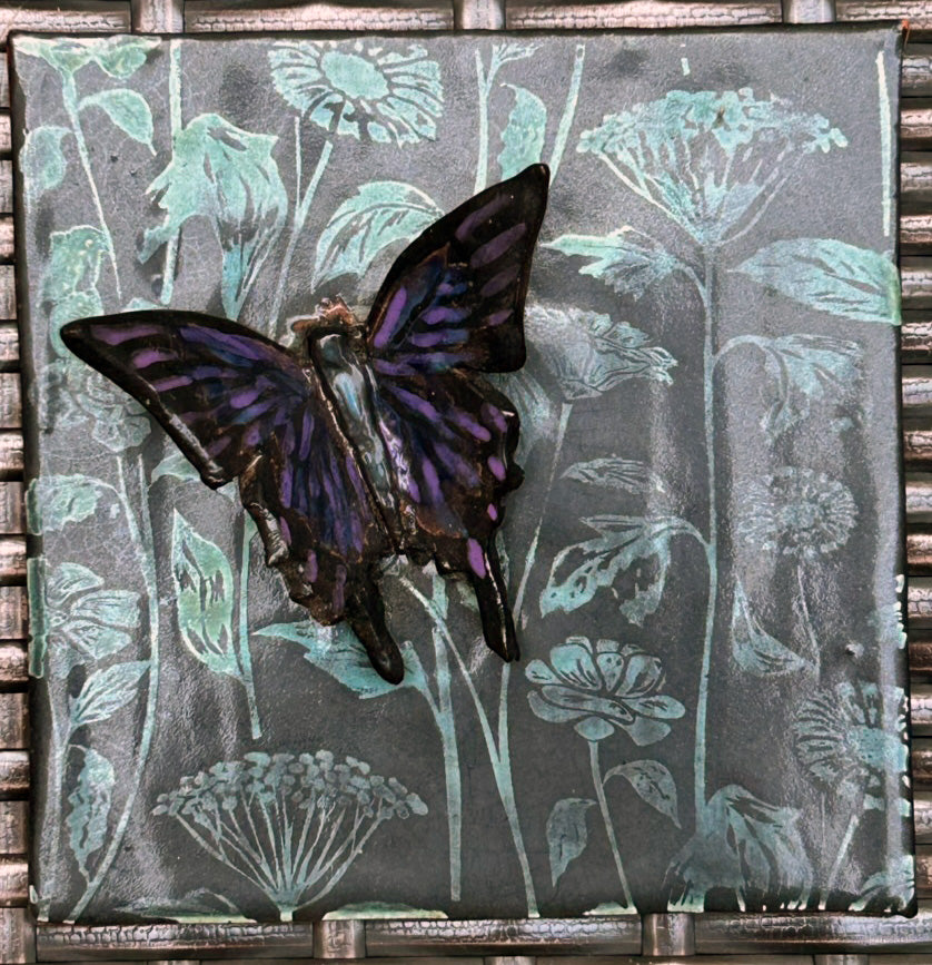 Dara Tesse- Purple Ulysses Butterfly Tile