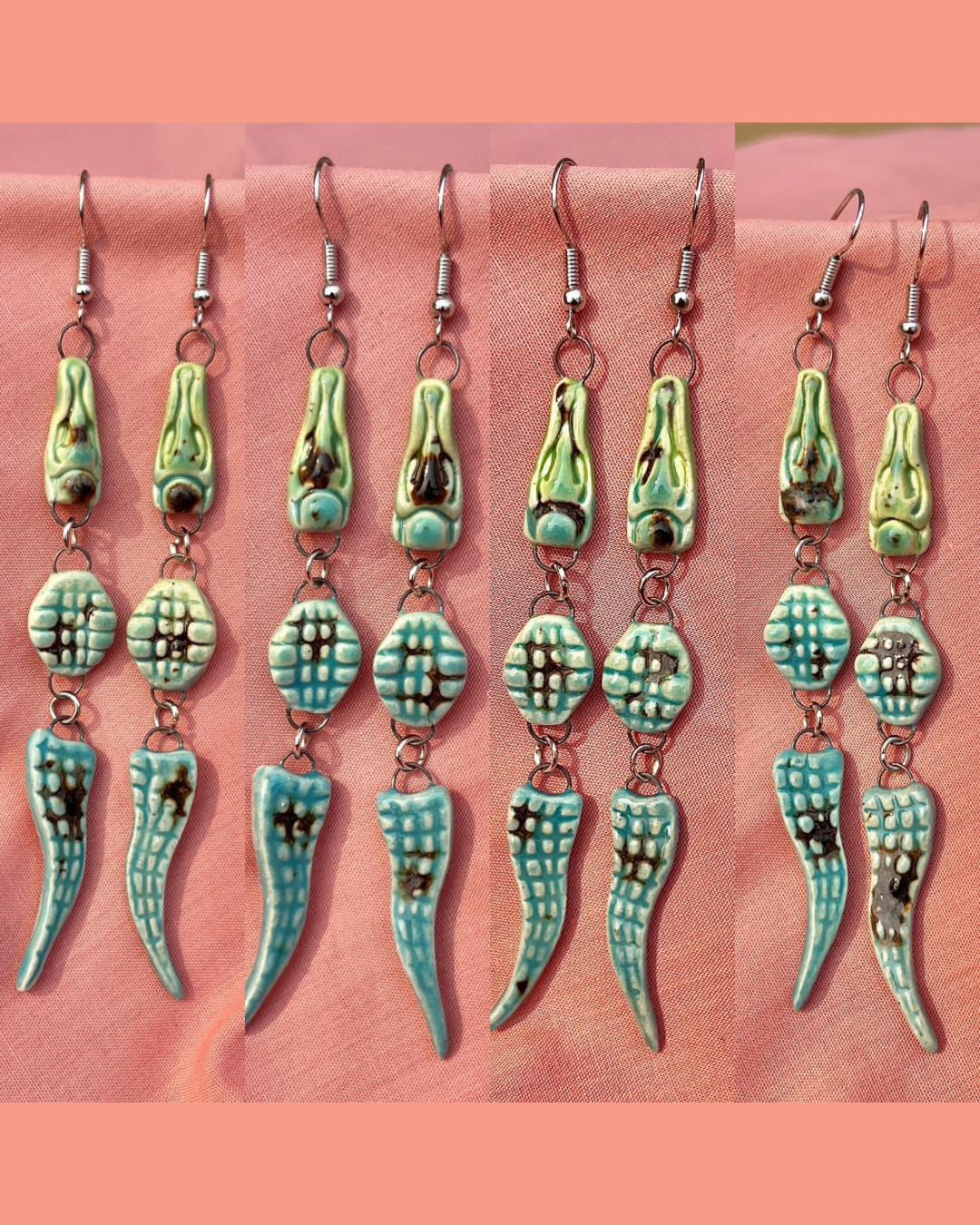 Tess O'Malley- American Alligator Earrings