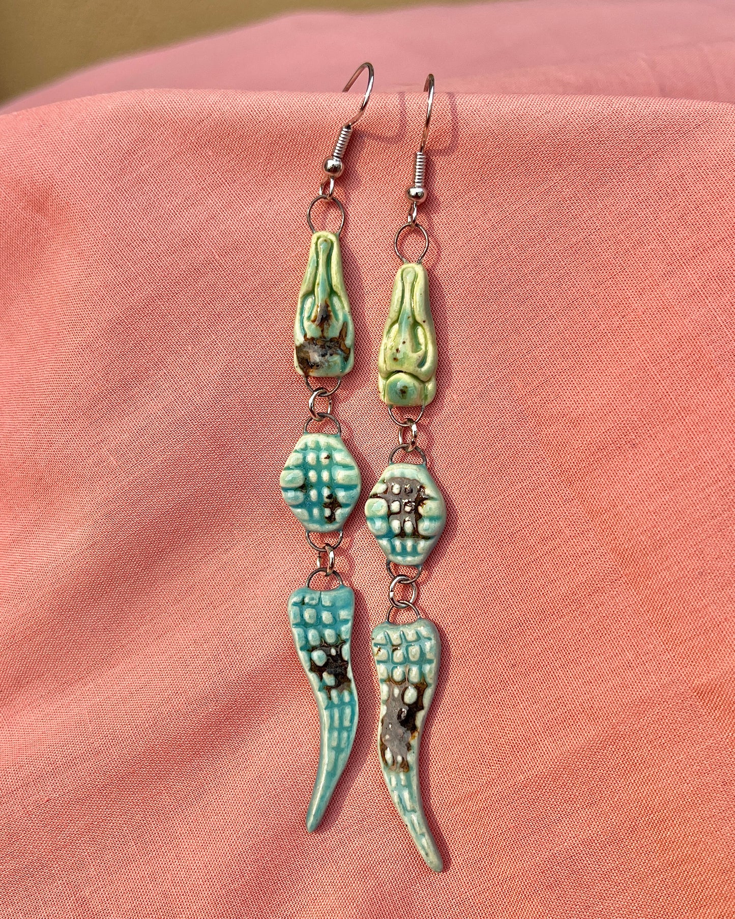 Tess O'Malley- American Alligator Earrings