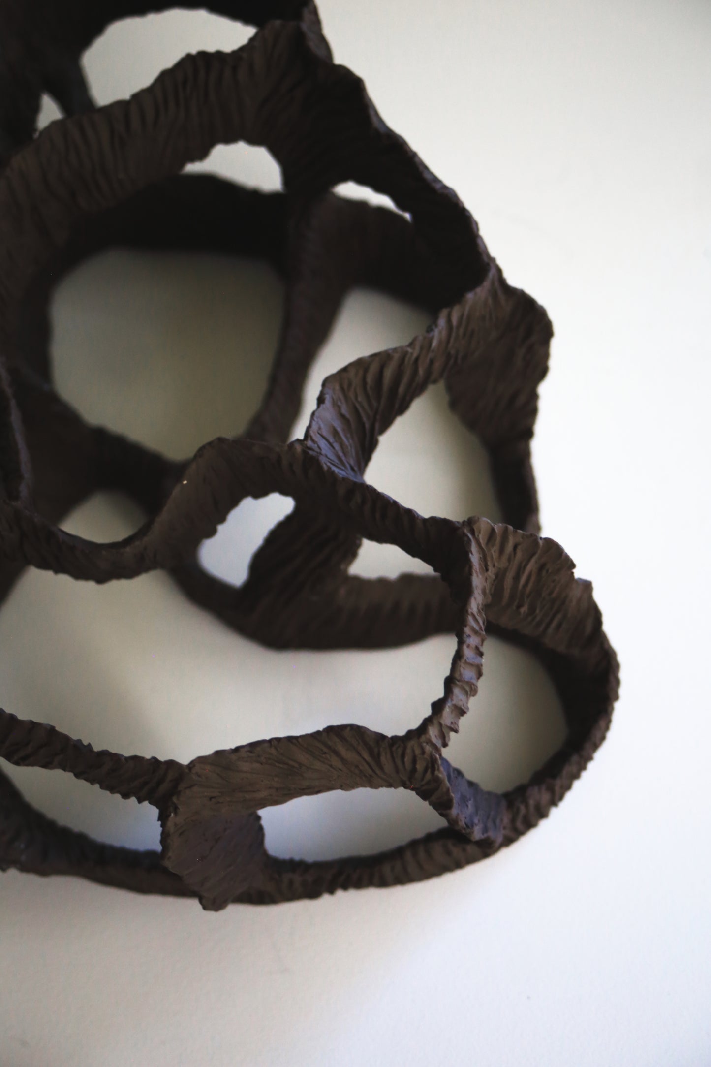 Dreaming Shell- Black Nest / Wall-mounted Ceramic Sculpture