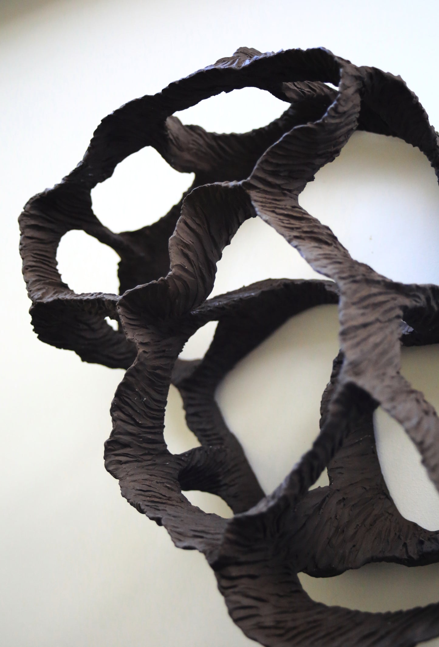 Dreaming Shell- Black Nest / Wall-mounted Ceramic Sculpture
